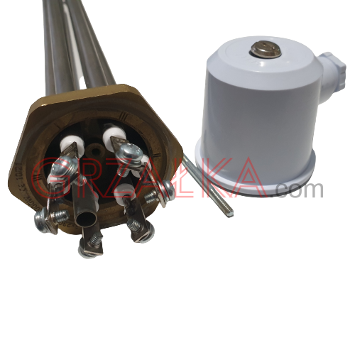 Grzałka 6000W 230V L380mm 1½” z rurką kapilary (PW22)