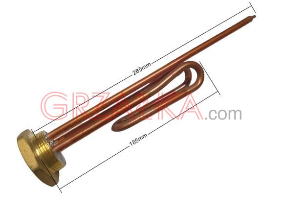 Grzałka do bojlera 1500W 230V L285mm 5/4" Cu