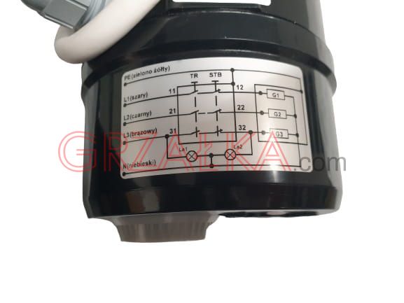 Grzałka z termostatem 9000W 3x230VY G 1½" (6/4") L695mm miedziana niklowana