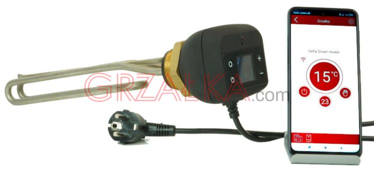 Grzałka Selfa Smart Heater 2000W 6/4" L305mm ze sterowaniem Wi-Fi