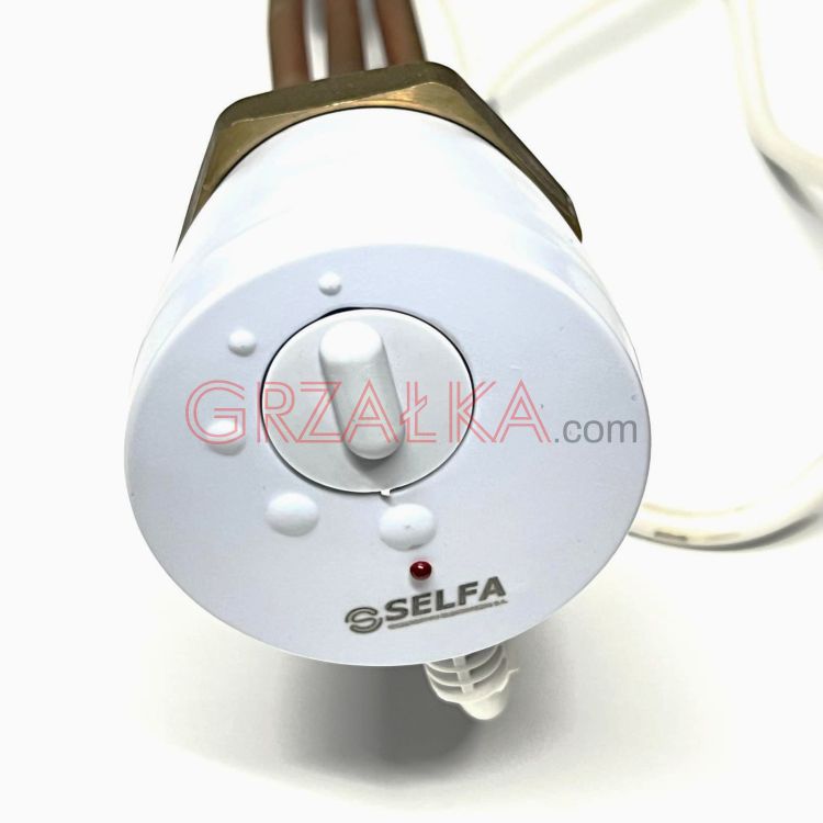 50307412 Grzałka izolowana z termostatem 3000W 230V L360mm 1¼" Cu