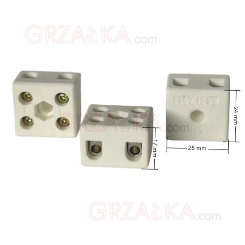 kostka przyłączeniowa 2 torowa 2,5mm2 nieszkliwiona Y2x25